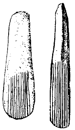Stone beaters used in making bark paper