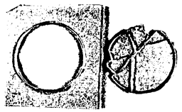 Window glass with hole created by ball lightening