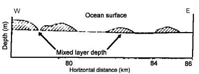 Humps of particles in the Gulf Stream