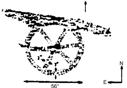 Wheel-shaped structure in space