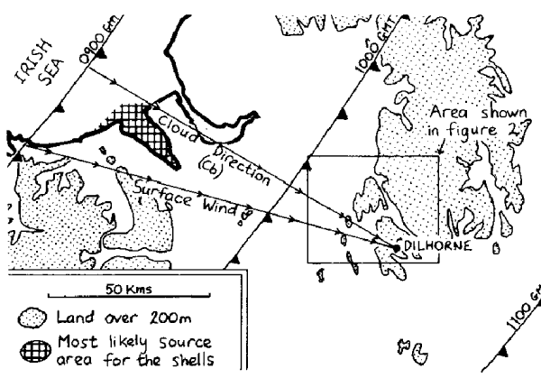 Probably track of the shell-carrying vortex