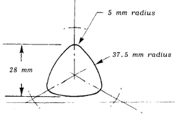 Cross-section of a 'mooring stone' hole