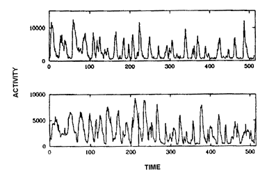 Activity records from two ant colonies