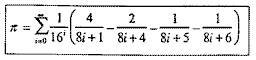 Equation mathematicians use in calculating isolated digits of pi