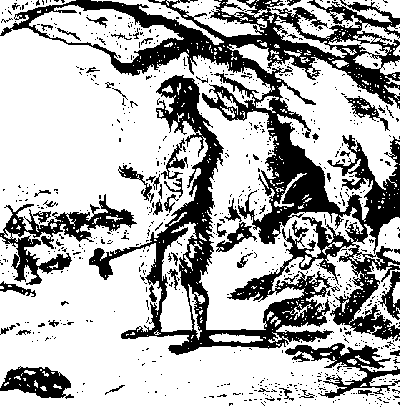 How Neanderal was pictured in Harper's Weekly
