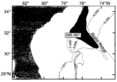 Black Ridge, containing gas hydrates