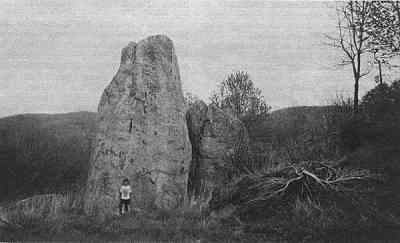 Three, large, erect stones in western North Carolina
