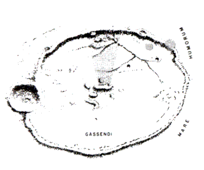 Color phenomenon seen in the crater Gassendi